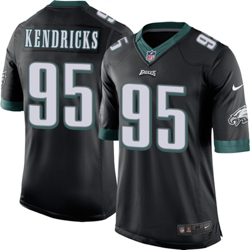 Men's Limited Mychal Kendricks Nike Jersey Black Alternate - #95 NFL Philadelphia Eagles